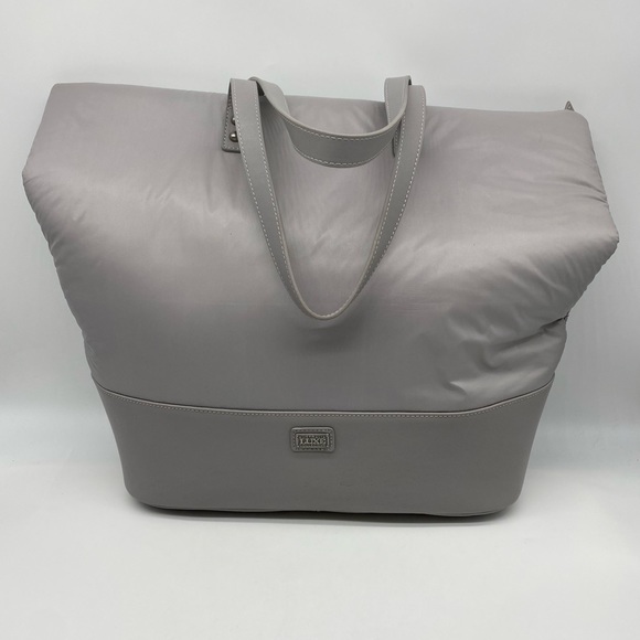 Australia Luxe Collective, Bags, Australia Luxe Co Bowery Leather And  Puffy Tote Gray